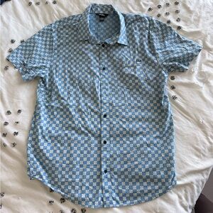 Billabong Light Blue Checkered Casual Shirt